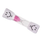 3 Minutes Smiling Face The Hourglass for Kids Toothbrush Timer Sand Clock, pink sand